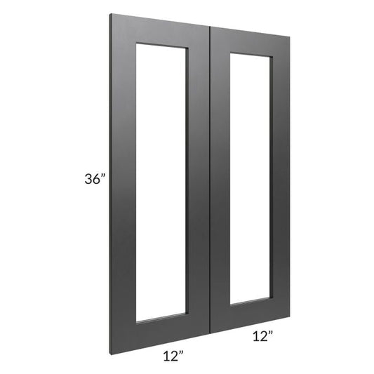 RTA Onyx Black Shaker 24" x 36" Glass Door