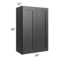 RTA Onyx Black Shaker 24" x 36" Wall Cabinet