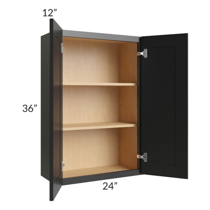 RTA Onyx Black Shaker 24" x 36" Wall Cabinet