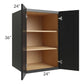 RTA Onyx Black Shaker 24" x 36" x 24" Split Pantry Wall Cabinet