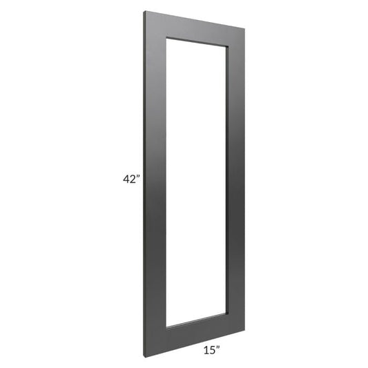 RTA Onyx Black Shaker 24" x 42" Corner Glass Door