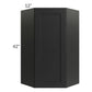 RTA Onyx Black Shaker 24" x 42" Diagonal Corner Wall Cabinet