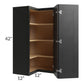 RTA Onyx Black Shaker 24" x 42" Easy Reach Corner Wall Cabinet
