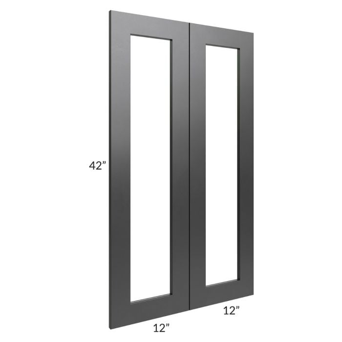 RTA Onyx Black Shaker 24" x 42" Glass Door
