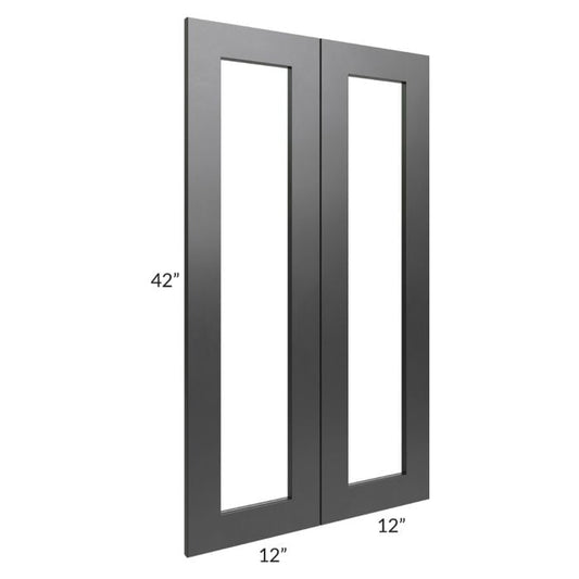 RTA Onyx Black Shaker 24" x 42" Glass Door