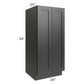 RTA Onyx Black Shaker 24" x 54" Split Pantry Base Cabinet