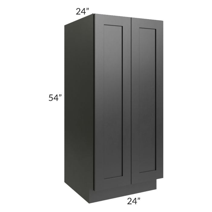 RTA Onyx Black Shaker 24" x 54" Split Pantry Base Cabinet