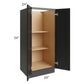 RTA Onyx Black Shaker 24" x 54" Split Pantry Base Cabinet