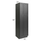RTA Onyx Black Shaker 24" x 84" Utility Cabinet with 1 Decorative End Panel