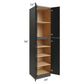 RTA Onyx Black Shaker 24" x 96" Utility Cabinet with 2 Decorative End Panels
