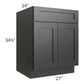 RTA Onyx Black Shaker 27" Base Cabinet with 1 Decorative End Panel