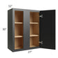 RTA Onyx Black Shaker 27" x 30" Blind Corner Wall Cabinet