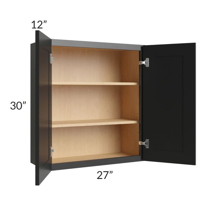 RTA Onyx Black Shaker 27" x 30" Wall Cabinet