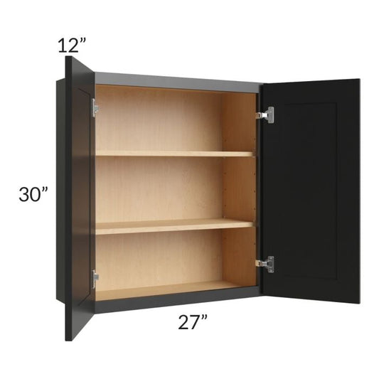 RTA Onyx Black Shaker 27" x 30" Wall Cabinet
