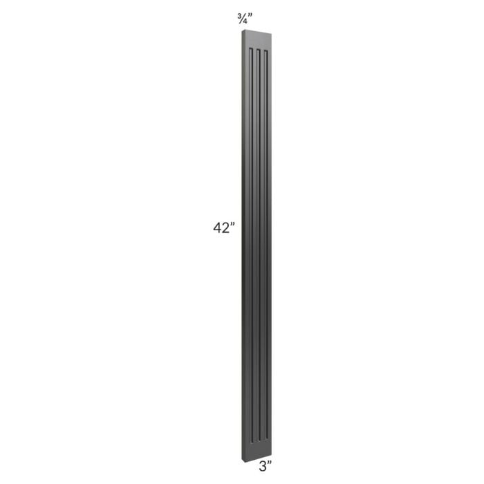 RTA Onyx Black Shaker 3" x 42" Fluted Wall Filler
