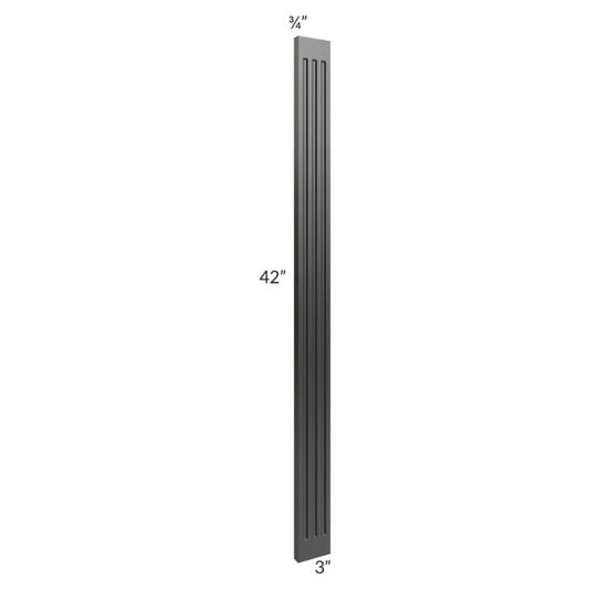 RTA Onyx Black Shaker 3" x 42" Fluted Wall Filler