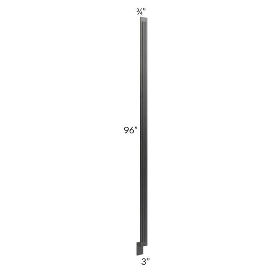 RTA Onyx Black Shaker 3" x 96" Fluted Tall Base Filler