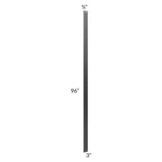 RTA Onyx Black Shaker 3" x 96" Fluted Wall Filler