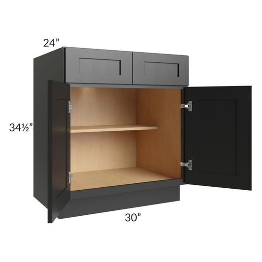 RTA Onyx Black Shaker 30" Base Cabinet
