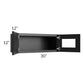 RTA Onyx Black Shaker 30" x 12" Decorative Wall Cabinet with Plain Glass