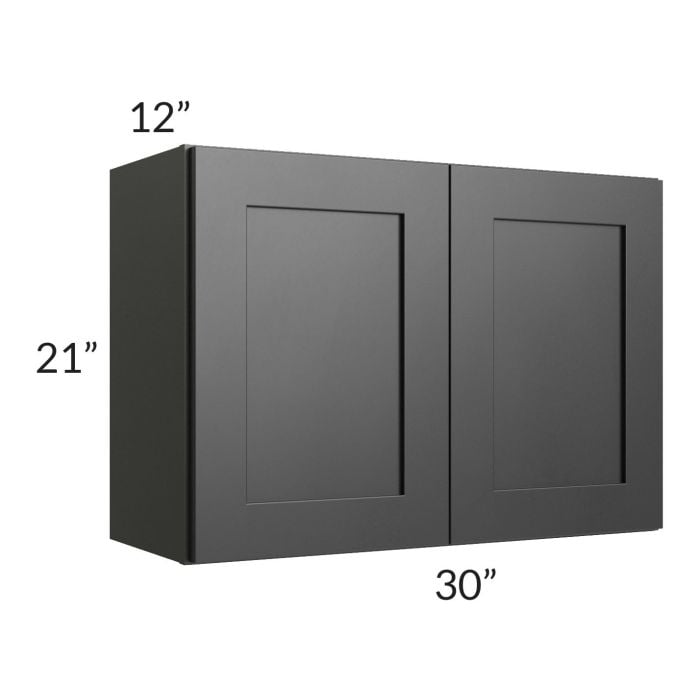RTA Onyx Black Shaker 30" x 21" Wall Cabinet