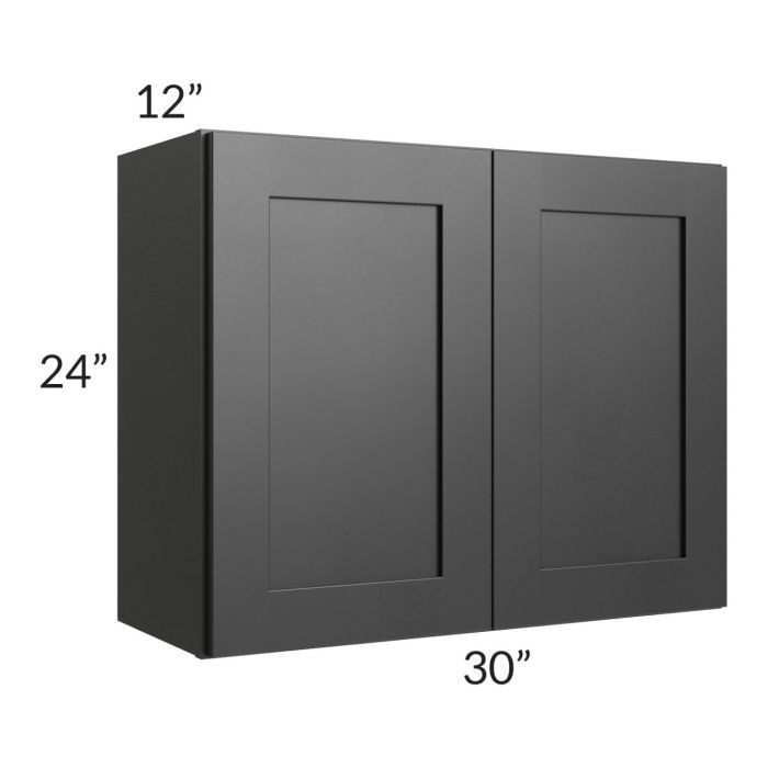 RTA Onyx Black Shaker 30" x 24" Wall Cabinet