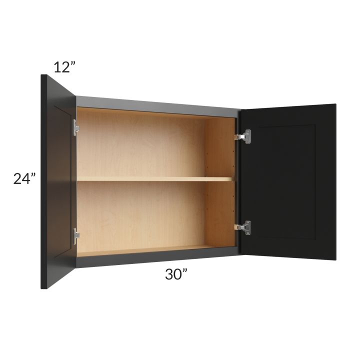 RTA Onyx Black Shaker 30" x 24" Wall Cabinet