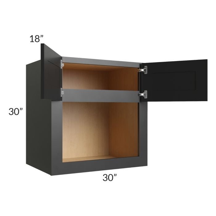 RTA Onyx Black Shaker 30" x 30" Microwave Cabinet