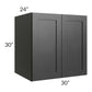 RTA Onyx Black Shaker 30" x 30" x 24" Split Pantry Wall Cabinet
