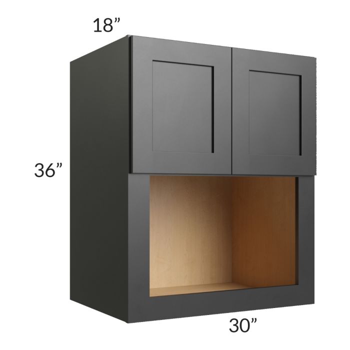 RTA Onyx Black Shaker 30" x 36" Microwave Cabinet