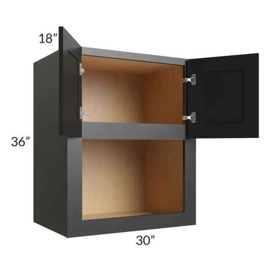 RTA Onyx Black Shaker 30" x 36" Microwave Cabinet