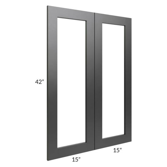 RTA Onyx Black Shaker 30" x 42" Glass Door
