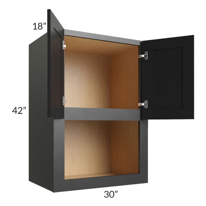 RTA Onyx Black Shaker 30" x 42" Microwave Cabinet