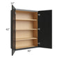 RTA Onyx Black Shaker 30" x 42" Wall Cabinet with 2 Decorative End Panels