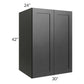 RTA Onyx Black Shaker 30" x 42" x 24" Split Pantry Wall Cabinet