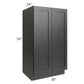 RTA Onyx Black Shaker 30" x 54" Split Pantry Base Cabinet
