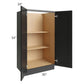 RTA Onyx Black Shaker 30" x 54" Split Pantry Base Cabinet