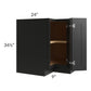 RTA Onyx Black Shaker 33" Easy Reach Corner Base Cabinet