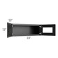 RTA Onyx Black Shaker 33" x 12" Decorative Wall Cabinet with Plain Glass