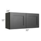 RTA Onyx Black Shaker 33" x 15" x 24" Refrigerator Wall Cabinet