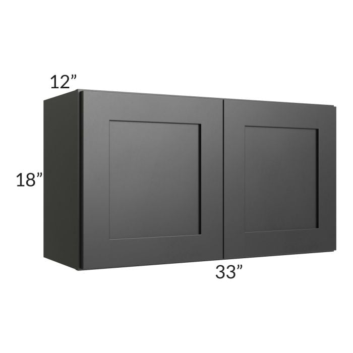 RTA Onyx Black Shaker 33" x 18" Wall Cabinet