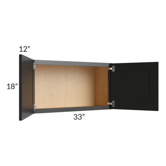 RTA Onyx Black Shaker 33" x 18" Wall Cabinet
