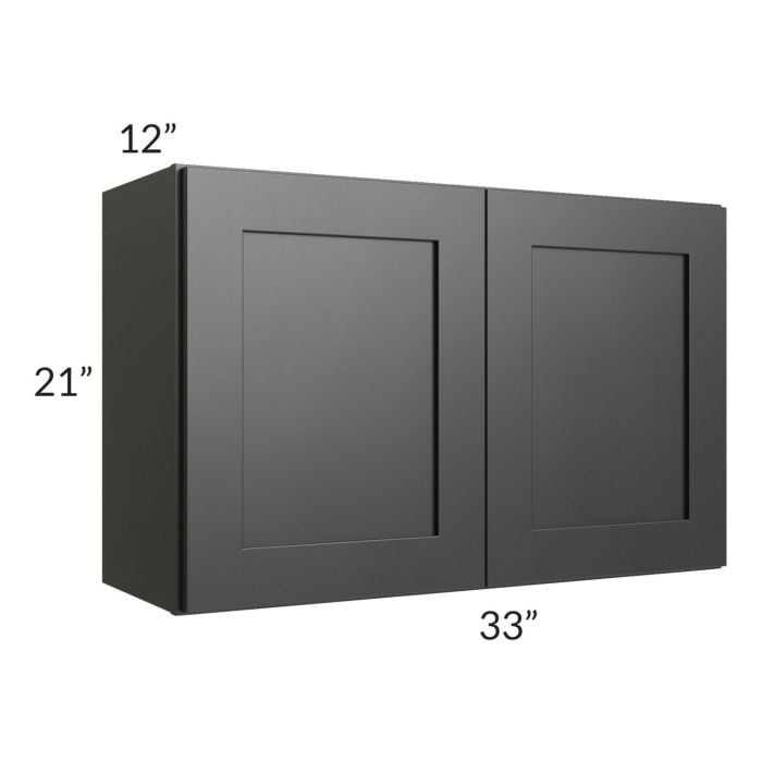 RTA Onyx Black Shaker 33" x 21" Wall Cabinet