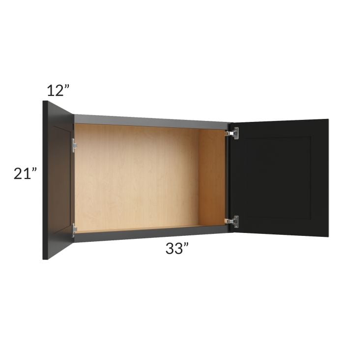 RTA Onyx Black Shaker 33" x 21" Wall Cabinet