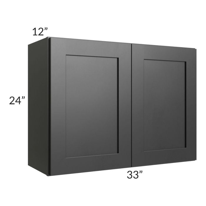 RTA Onyx Black Shaker 33" x 24" Wall Cabinet