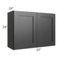 RTA Onyx Black Shaker 33" x 24" x 24" Refrigerator Wall Cabinet