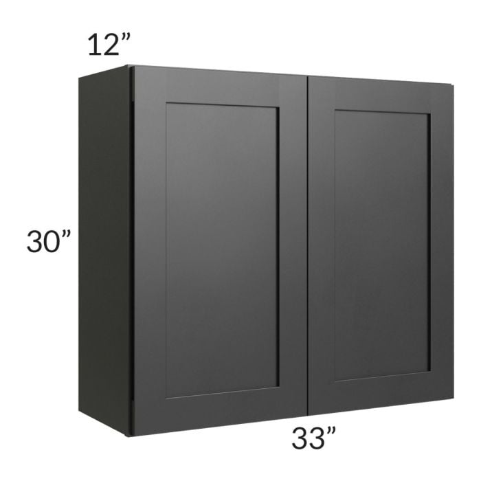 RTA Onyx Black Shaker 33" x 30" Wall Cabinet