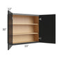 RTA Onyx Black Shaker 33" x 30" Wall Cabinet with 2 Decorative End Panels