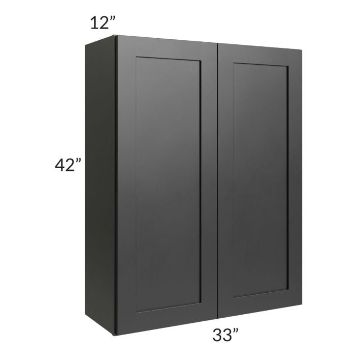 RTA Onyx Black Shaker 33" x 42" Wall Cabinet
