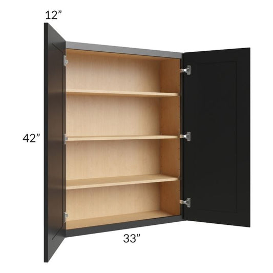 RTA Onyx Black Shaker 33" x 42" Wall Cabinet